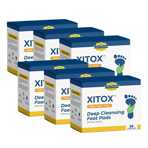 Xitox Deep Cleansing Foot Pads 6-Box Bundle Official 2026